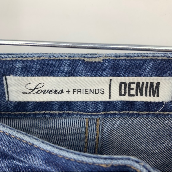 Lovers Friends womens 27 Logan High Rise Jeans distressed skinny tapered ankle - Picture 6 of 11